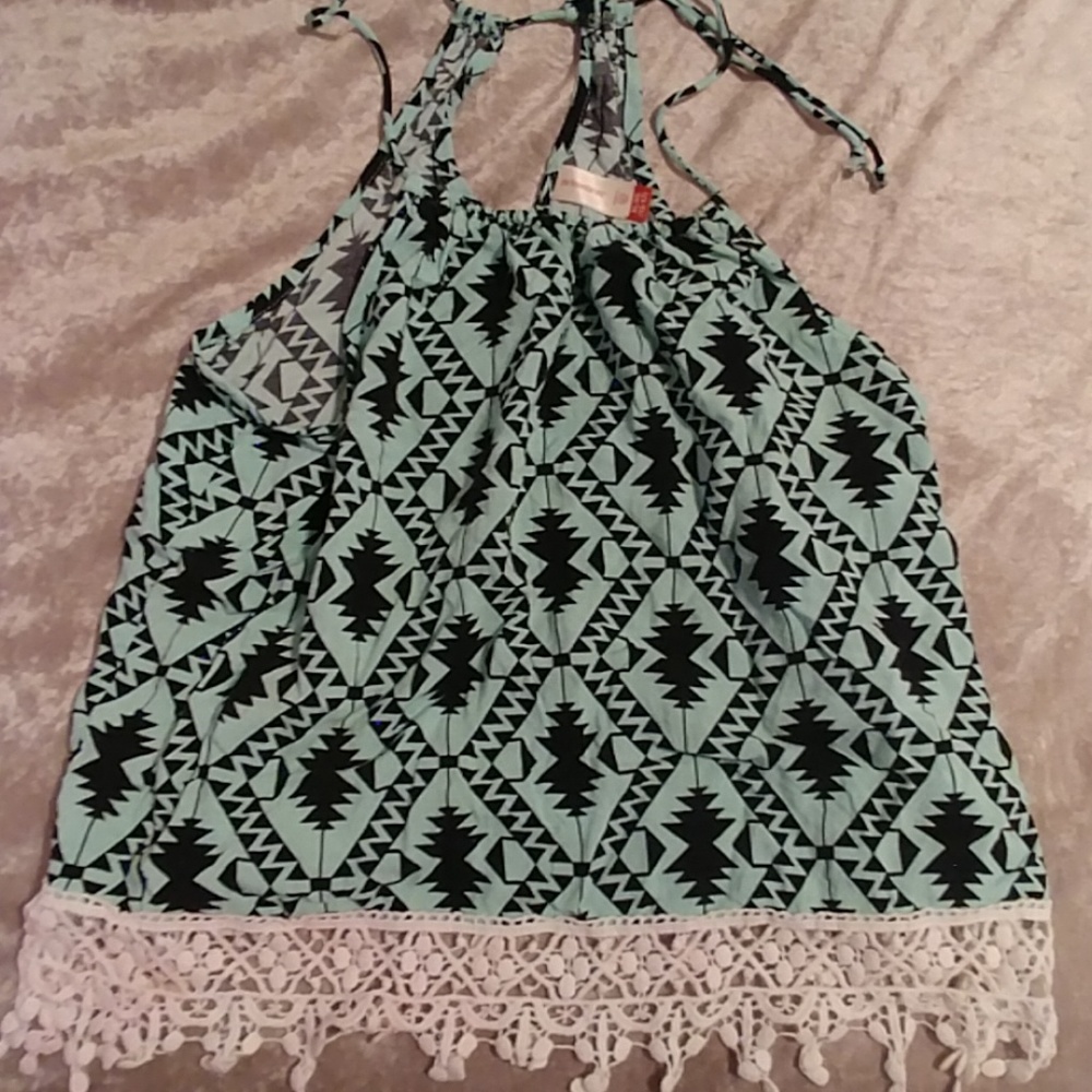 Lace bottom shirt